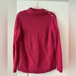 Talbots Pink Mock Neck Sweater